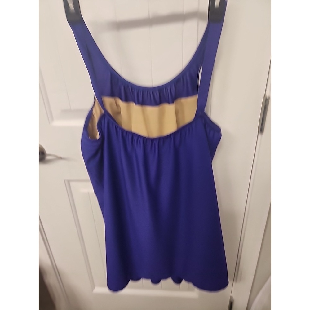 Sunbird Swimwear 24W Vintage Women's Blue Swim Suit Palisades Beach Club - Picture 2 of 7